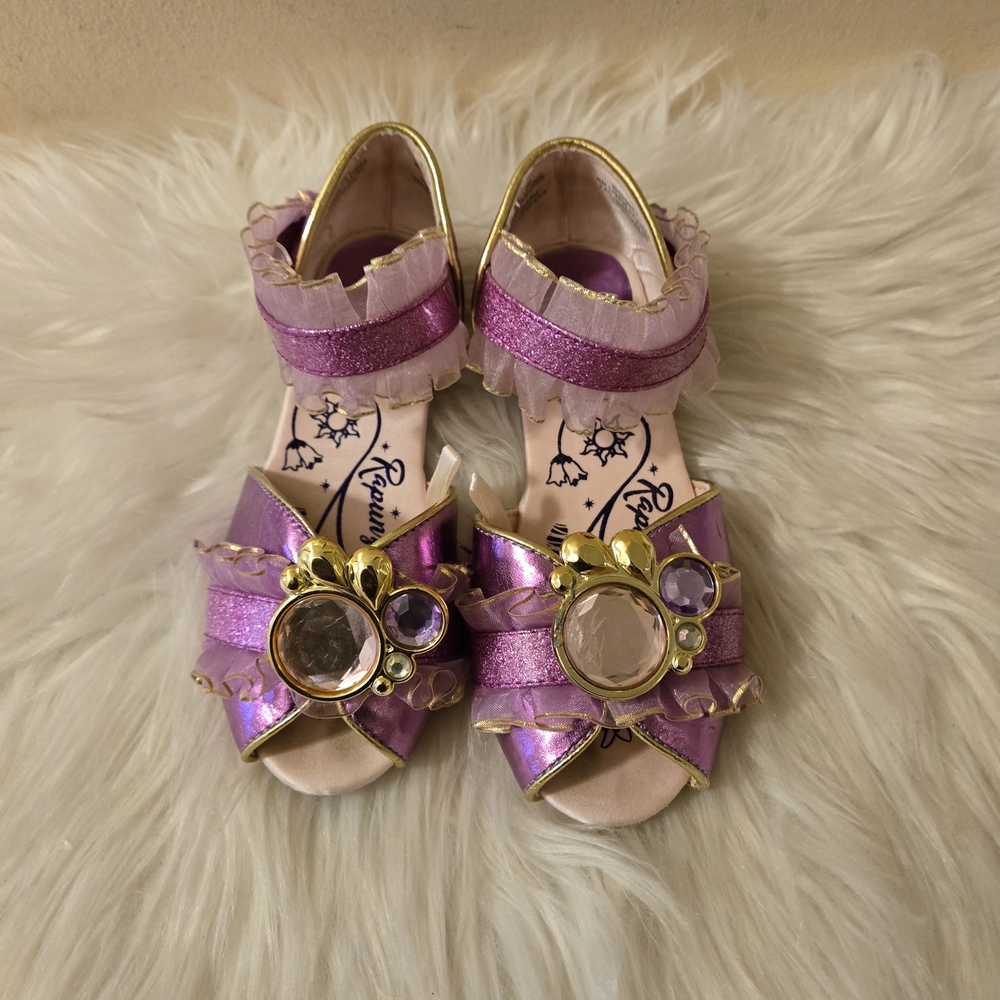 Purple and Gold Kids Sandals